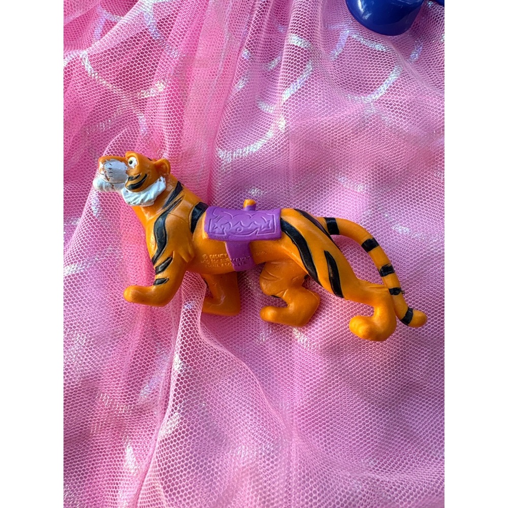 Disney Aladdin Rajah Tiger Figure Burger King Vintage Toy Orange Black 4 Inch